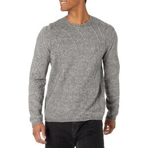 John Varvatos NWT Nolans Crewneck Cable Knit Sweater Moon Shadow XXL Wool Blend